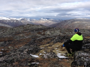 Utsikt frå Viahøi mot Sunnmørsfjella.